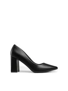 Women's High Heels Pointed Toe Chunky Heeled Block Classic Slip On For Spring Wedding Casual Or Formal Occasions Dress Pumps Shoes - màu đen - Xem 5