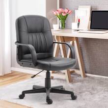 Vinsetto Sedia da Ufficio Ergonomica e Girevole, Poltrona da Ufficio con Altezza Regolabile  60*60*90-99cm Nero - nero - Visualizzare 1