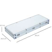 HOMCOM Maletín de Poker Profesional de Aluminio con Fichas Juego Set de Poker con 5 Dados 2 Barajas de Cartas y 1 Ficha de Crupier Multicolor - Multicolor - Ver 9