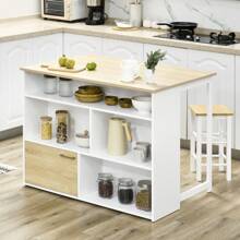 HOMCOM Bar Tables - White - View 1