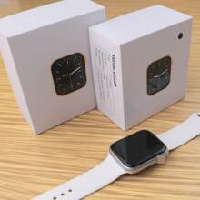 Salandens Smartwatch, Reloj Inteligente Mujer y Hombre Smartwatch Presion Arterial Monitor Pulser, Impermeable W26,con Monitor De Frecuencia Cardíaca, Monitor De Calorías, Podómetro,GPS, etc. - Plateado - Ver 1