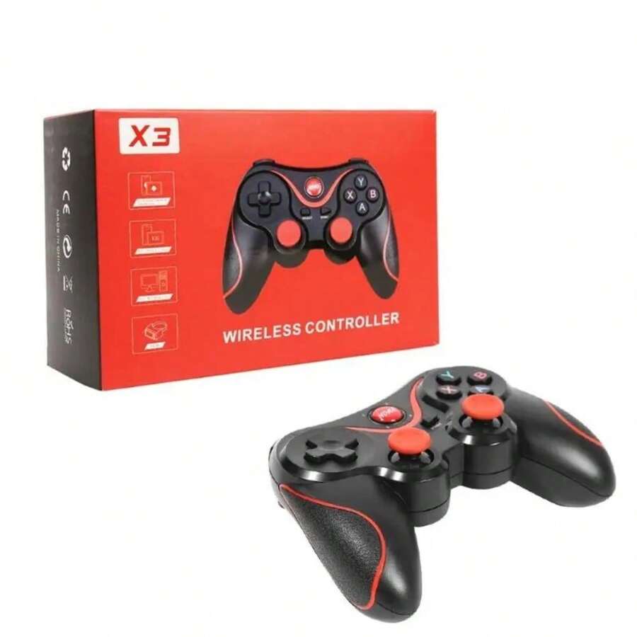 Control Bluetooth Gamepad Android Bluetooth Gamepad, joysticks Wireless Game Controller, juego de vídeo Soporte para PC, computadora portátil, teléfono inteligente, Tablet, TV, BOX con Android 3.2 o superior - Negro - Ver 1