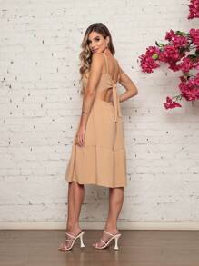 Women Dresses - 米色 - 查看 4
