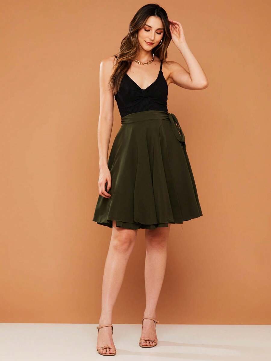 Women Skirts - xanh quân đội - Xem 1