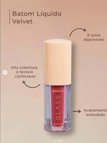 Batom Liquido Velvet Glass Ruby Rose HB578 - BG08 - Visão 2