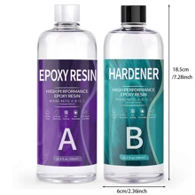 Ein Set Von 1000ml 1:1 Ab-kristallTransparent Epoxidharz Klebstoff Kit Für Diy, Mit Hoher Transparenz Und Gelbfärbungsbeständigkeit, Geeignet Für Die Herstellung Von Silikonformen Und Handwerkskreationen