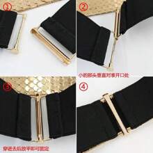 夏季時尚女性腰帶,適合作為女士的禮物 - 金色 - 查看 6
