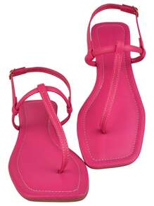 Women Flat Sandals - Pink - View 1