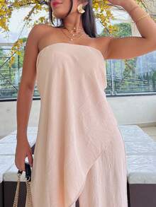 Women Jumpsuits - Beige - View 4