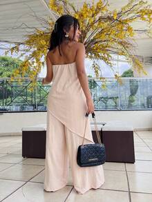 Women Jumpsuits - Beige - View 2