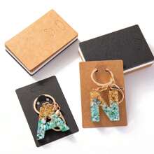 50pcs Keychain Display Card For Keychain Packaging Keyring Jewelry Holder Display Small Business Selling Supplies