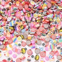 10g Polymer Clay Fruit Flower Sugar Butterfly Love Crown Nail Art Slices, Charms Fimo Slices 3D Polymer Slices For Slime, Lip Gloss Making Supplies And Nail Art Decoration,Cellphone Decorations Valentines