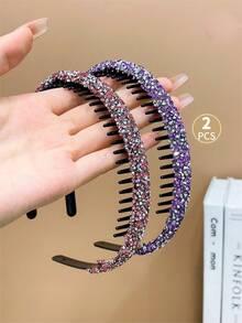 2pcs Girls' Teethed Anti-slip Hairband For Fringe - Multicolor - View 6