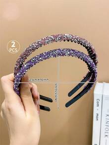 2pcs Girls' Teethed Anti-slip Hairband For Fringe - Multicolor - View 2