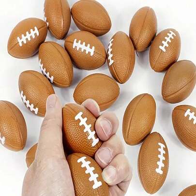 5 pièces Mini Ballons de Rugby - Sports Extérieurs Interactifs - Balles Anti-Stress en PU