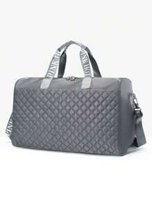 Embroidery Thread Minimalist Gym Bag, Travel Duffel Beach Bag For Summer Travel Essentials For Holiday Summer Accessories For Vacation Travel Organizer Hospital Bag Travel Accessories For Camp Traveling Bag Travelling Organizer Outfit Airport Travel Clothes Travel Stuff Luggage Bag Christmas Gift Ideas Women Girls Xmas Gifts For Mum Birthday Gift Mom Friend Gym Bag Sport Bag Training Pack For Vacation Holiday Thanksgiving Day Thank You Gifts - Grey - View 6