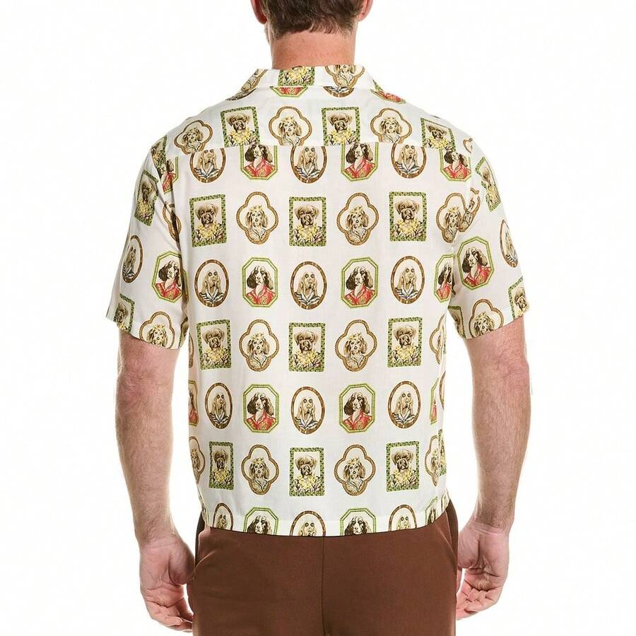 Palm Angels Palm Angels Hawaiian Dogs Bowling Shirt SHEIN USA