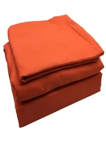 Sabanas Matrimonial 1800 Hilos Tacto Algodon Egipcio - NARANJA - Ver 1