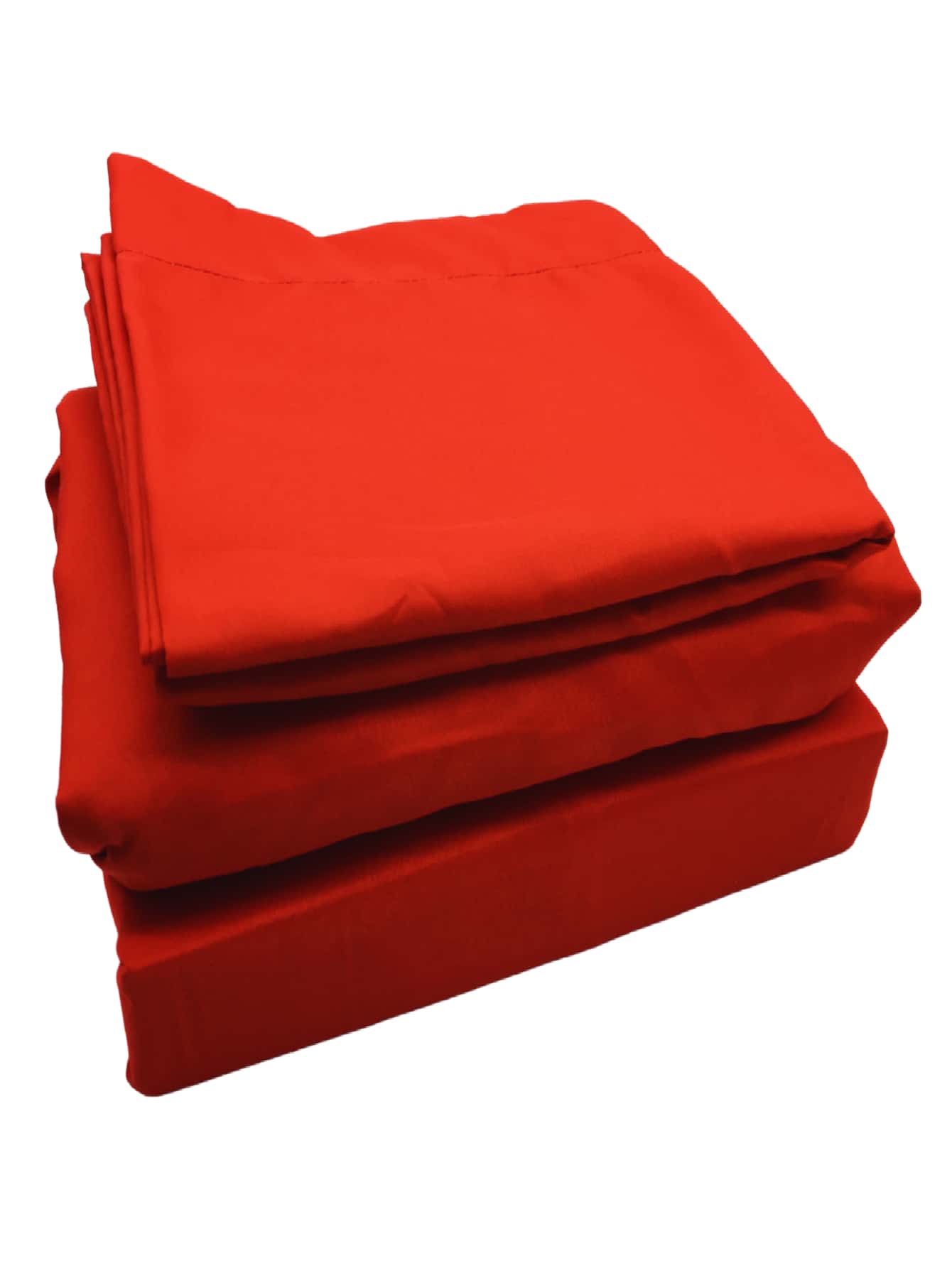 Sabanas King Size 1800 Hilos Tacto Algodon Egipcio - Rojo - Ver 1