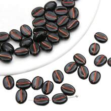 beadia 30颗复古咖啡豆珠子，琥珀色镂空金色珠子，适合DIY手链项链首饰制作、串珠工艺 - 咖啡棕 - 查看 8