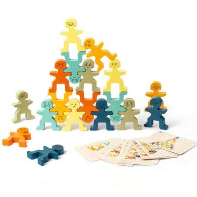 Interactive Balance Stacking Game Toy With Cute Design For Children's Cognitive And Fine Motor Skills Development, Early LearningSchool, Student,Stationery,School Supplies