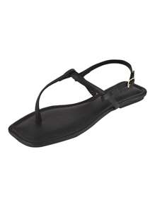 Women Flat Sandals - Black - View 2