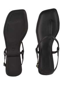 Women Flat Sandals - Black - View 4