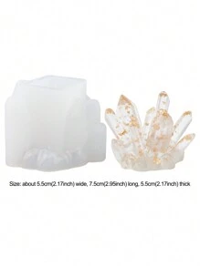1pc Diy Crystal Epoxy Mold, Silicone Mold For Making Cluster Stone, Suitable For Jewelry Making Diy - Various Styles to Choose from - View 4