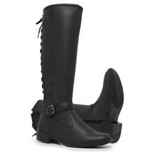 Women Knee-High Boots - 黑色 - 查看 2