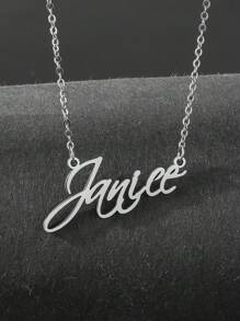Name Necklace Personalized Nameplate Necklace Exquisite Gift For Mother And Girlfriend - Silver - View 3