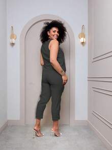 Plus Size Co-Ords - 黑色 - 查看 2