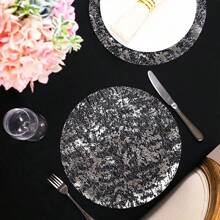 6 Piezas Posavasos Redondos Huecos Con Estampado De Lámina De Oro, Posavasos Metálicos De Fibra De Poliéster Estilo Moderno De Lujo Ligero Adecuados Para Bodas, Festivales, Fiestas Y Reuniones Familiares