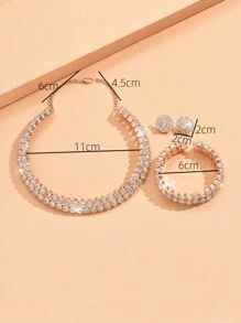 4入組人造珍珠裝飾珠寶套裝 - 銀色 - 查看 11