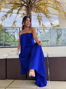 Women Jumpsuits - Royal Blue - View 3