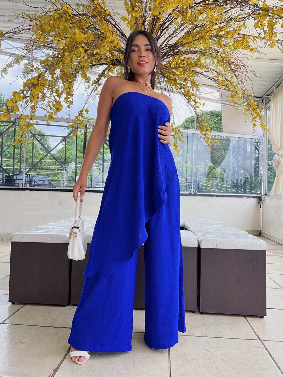 Women Jumpsuits - Royal Blue - View 1