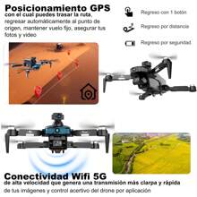 Drone Vak F3pro 5g Gps Laser 2 Camaras 4k App Wifi - Negro - Ver 2