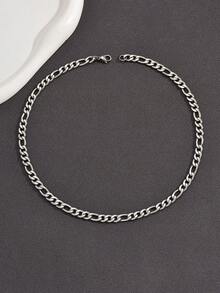 A Nam Thép không gỉ Màu bạc Dây chuyền Chuỗi Giải trí Dây chuyền với sức hấp dẫn Linh hoạt Giải trí Hằng ngày Đi làm Đồ trang sức Nam Dây chuyền Của Thời trang nữ Nam Dây chuyền Trang Sức Cặp Đôi Nhiều Kích thước Có sẵn - Bạc - Xem 2