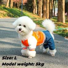 1 Miếng trái cam Chó Giải trí Cowboy Bốn Có chân Áo liền quần , Quần yếm Cún con Áo khoác Quần áo Đối với Trung bình nhỏ Chó , Cho mùa đông Mùa Xuân Mùa Thu - trái cam - Xem 1