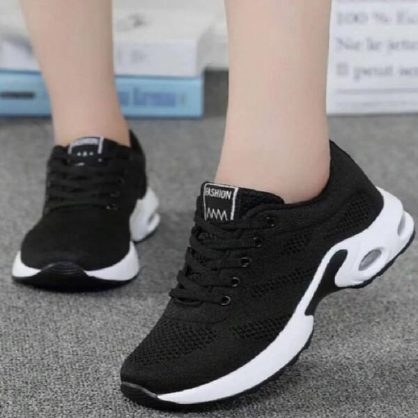 Zapatos Deportivos Casuales Para Mujer, Zapatillas De Deporte Modernas Con Cojín De Aire Que Aumentan La Altura