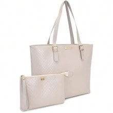 Women Tote Bags - 米色 - 查看 2