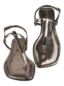 Women Flat Sandals - Grey - View 1