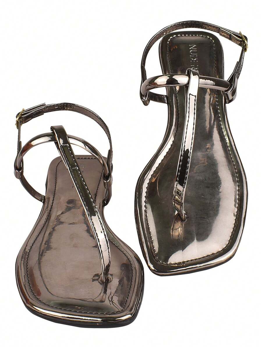 Women Flat Sandals - Grey - View 1