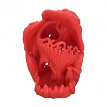 Exquisite Mushroom House Dice Tower 3d Printed Plastic Model With Outstanding Detail, Unpainted - Red - View 1