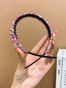 1pc Girls' Hairband With Teeth And Anti-slip Feature For Fringe - Multicolor - View 7