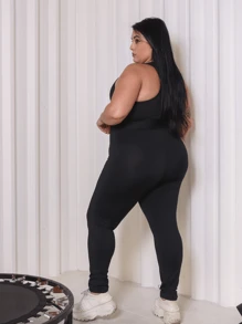 Plus Size Sports Sets - màu đen - Xem 3