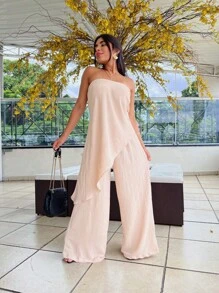Women Jumpsuits - Beige - View 1