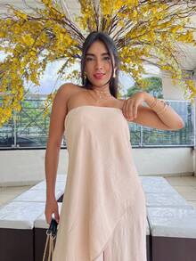 Women Jumpsuits - Beige - View 5