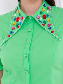 Women Tops - màu xanh lá - Xem 3