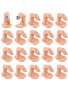 50 Pzs Dedos De Uñas Practica Para Diseños Uñas Muestrio - Beis - Ver 10