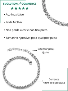 Men's String Bracelets - Bạc - Xem 4